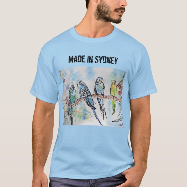 Camiseta Pássaro Bugerigar Do Orçamento Feito Em Sydney T S (Frente)