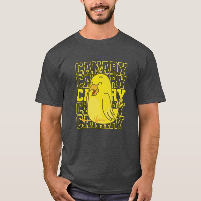 Camiseta Pássaro Canário Amarelo engraçado (Frente)