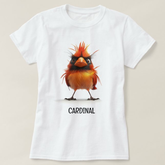 Camiseta Pássaro Cardeal (Frente do Design)