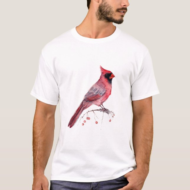 Camiseta Pássaro Cardinal Vermelho (Frente)