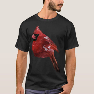 Camiseta Pássaro Cardinal Vermelho