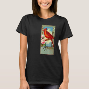 Camiseta Pássaro Cardinal Vermelho Amor Observação de Pássa