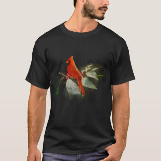 Camiseta Pássaro Cardinal Vermelho Selvagem