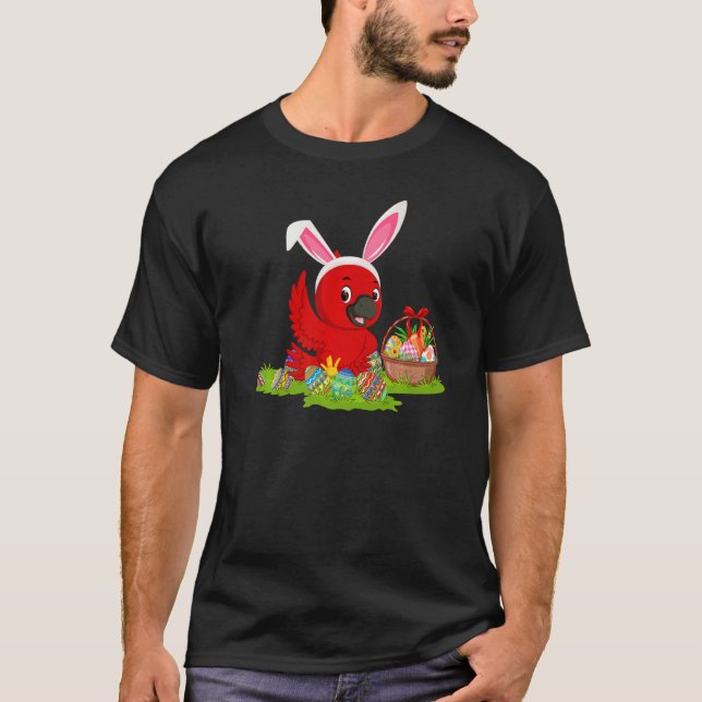 Camiseta Pássaro Cardinho Páscoa Caçadora de Ovos Caça Coel (Frente)