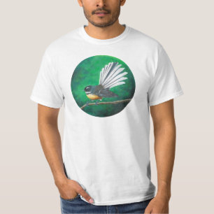 Camiseta Pássaro cauda da Nova Zelândia (piwakawaka) - T-