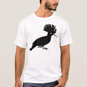 Camiseta Pássaro chamativo preto do Hoopoe