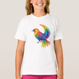 Camiseta Pássaro Colorido