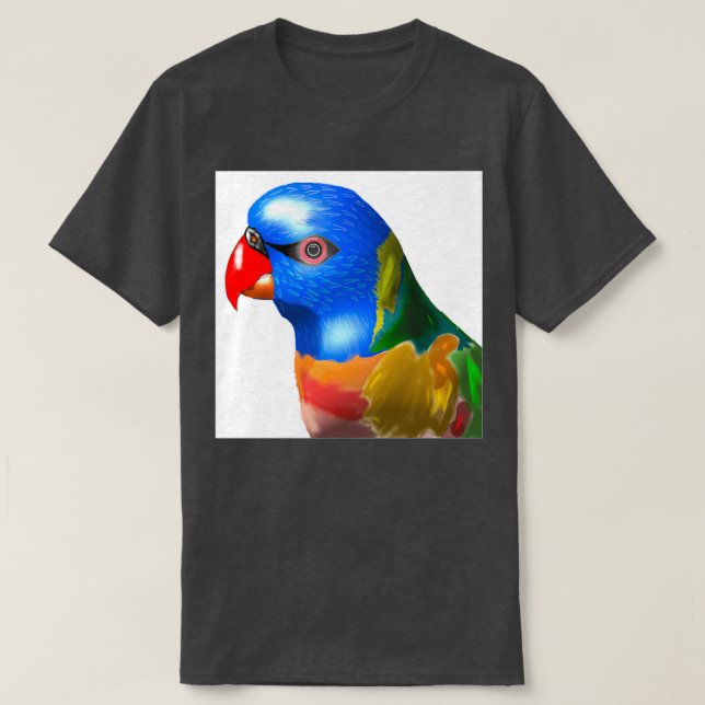 Camiseta Pássaro Colorido (Frente do Design)