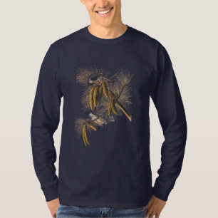 Camiseta Pássaro com crista de Audubon do Titmouse no