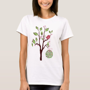 Camiseta Pássaro com o T do visco e das bagas