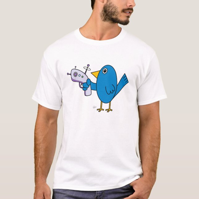 Camiseta Pássaro com Raygun (edição especial) - t-shirt (Frente)
