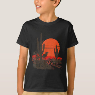 Camiseta Pássaro Corredor de Estrada Cacto do Deserto Arizo