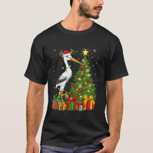 Camiseta Pássaro da Árvore de Natal Iluminando Pássaro da T