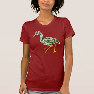 Camiseta Pássaro da caligrafia