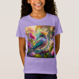 Camiseta Pássaro da Fantasia da Finch com Cabeça Verde Deit