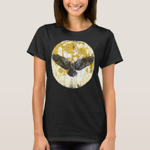 Camiseta Pássaro da Floresta Gótica em Lua Raven Spooky N