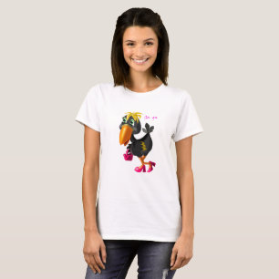 Camiseta Pássaro da Moda - Pintura - Divertido