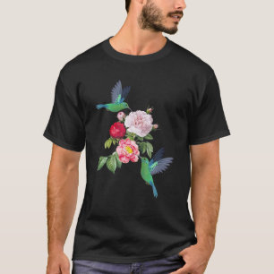 Camiseta Pássaro das Flores Hummingbird Árvore Grafia Pássa