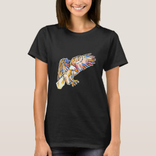 Camiseta Pássaro De Águia De Pica Escava Pássaro Colorido A
