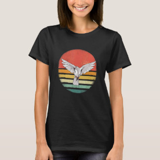 Camiseta Pássaro de caça da pomba-de-pomba-retrô