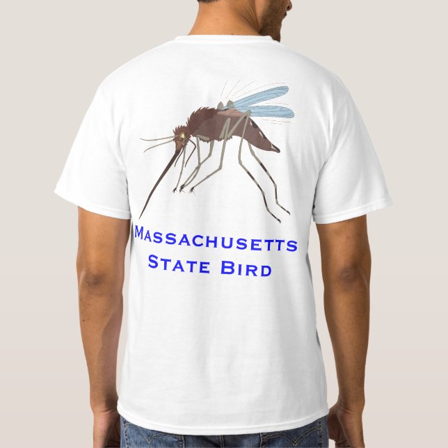 Camiseta Pássaro de estado de Massachusetts (Verso)