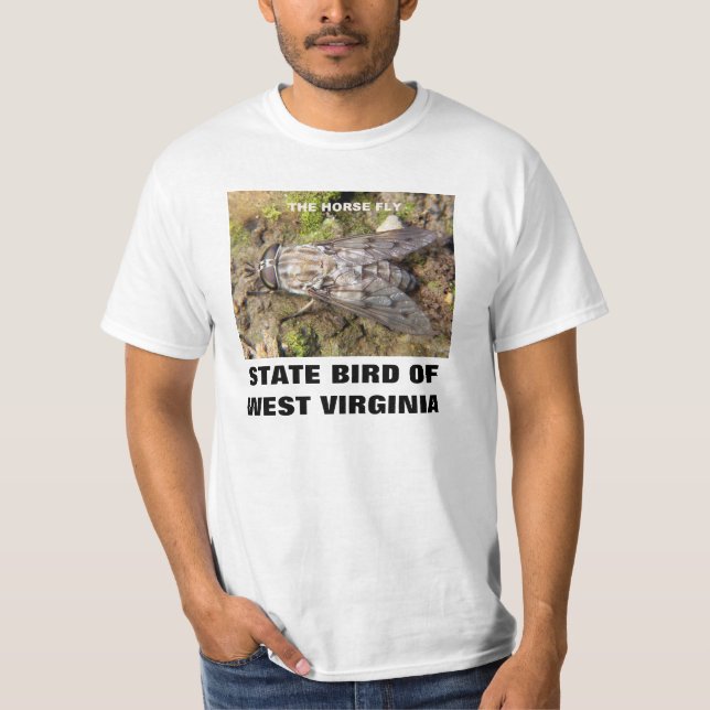 CAMISETA PÁSSARO DE ESTADO DE WEST VIRGINIA: A MOSCA DE (Frente)