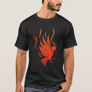 Camiseta Pássaro de Fogo Mítico Fênix Chama Pássaro de Lend