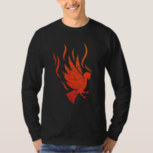 Camiseta Pássaro de Fogo Mítico Fênix Chama Pássaro de Lend
