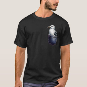 Camiseta Pássaro de gaivota em Pocket Bird Lover Harbor