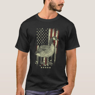 Camiseta Pássaro de ganso caçador de bandeiras norte-americ