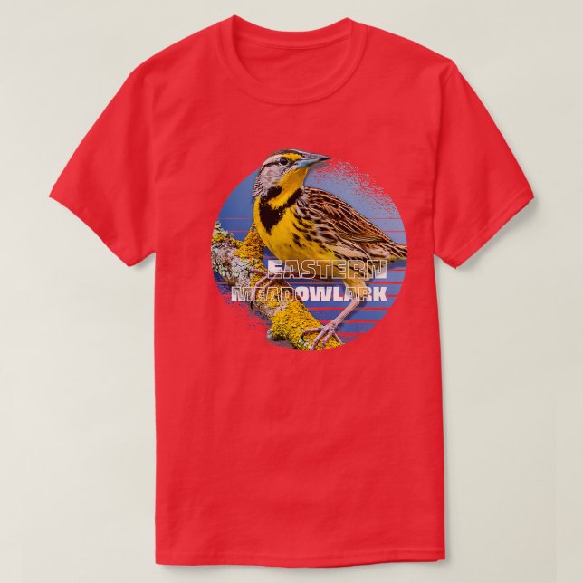 Camiseta Pássaro de Meadowlark Oriental (Frente do Design)