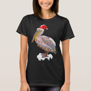 Camiseta Pássaro de Natal Pelican Hat Figurume Bird Love