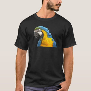Camiseta Pássaro De Papagaio Azul E Amarelo