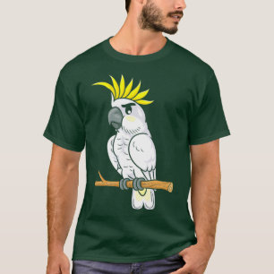 Camiseta Pássaro de Papagaio Funny Cockatoo