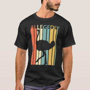 Camiseta Pássaro De Pássaro Retro Sem Voo Alegadamente Ostr