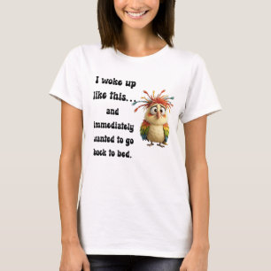 Camiseta Pássaro de Penas Desgrenhado – Colorido Passaro de