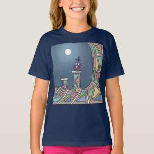 Camiseta Pássaro de Tiki roxo com T-Shirt cheio