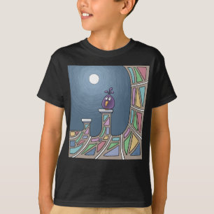 Camiseta Pássaro de Tiki roxo com T-Shirt cheio