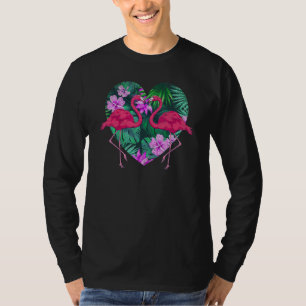 Camiseta Pássaro do Amante de os animais do Coração da Flor