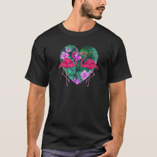 Camiseta Pássaro do Amante de os animais do Coração da Flor
