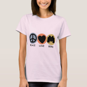 Camiseta Pássaro do amor da paz