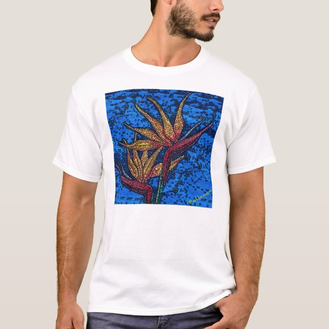 Camiseta Pássaro do Batik de paraíso (Frente)