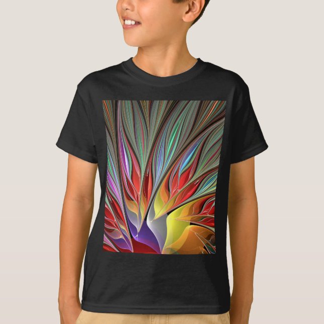 Camiseta Pássaro do Fractal de paraíso (Frente)