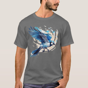 Camiseta Pássaro-do-mar-azul observando aves-vivas