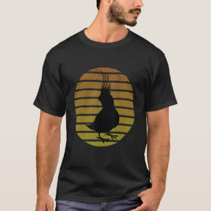 Camiseta Pássaro do Papagaio Vintage Estilo Retroativo em P