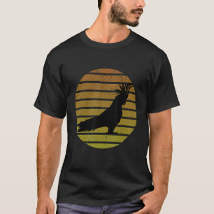 Camiseta Pássaro do Papagaio Vintage Estilo Retroativo em P