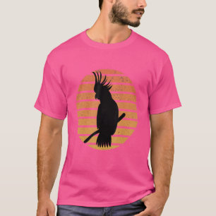 Camiseta Pássaro do Papagaio Vintage Estilo Retroativo em P