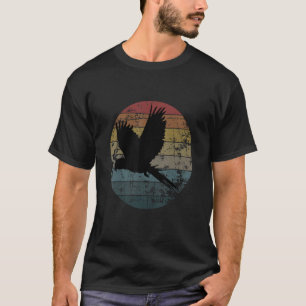 Camiseta Pássaro do Papagaio Vintage Estilo Retroativo em P