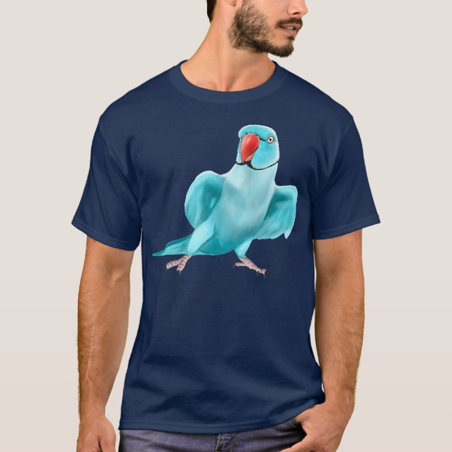 Camiseta Pássaro-do-pescoço-azul-índio (Frente)