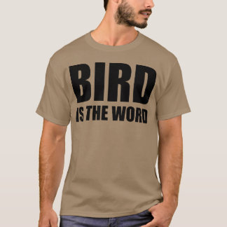 Camiseta pássaro é a palavra retro girl
